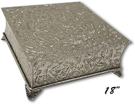 Uwant Eden Cake Plateau - Silver 18" Square