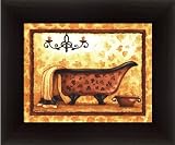 Mocha Leopard Bath II by Diane Knott Bathroom Décor Animal Print 12.5x10.5 in Art Print Framed Picture