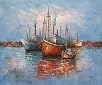 Cornish Harbour at Sunset by P.Jonson (20