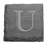 Review J.K. Adams Company VSC-4SQ-U / JK Adams Set of Four 4-Inch Square Monogrammed Slate Coasters, U