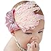Baishitop Lovely Baby Girls Cotton Headband, Pink Feather Hairband Light Bow(1PC)