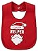 Carters Christmas Santa's Helper Teething Bib No Size Red