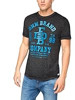 edc by Esprit Camiseta Manga Corta 105CC2K008 Burn Out AW Tee (Antracita)