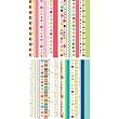 Martha Stewart Crafts Border Pad, Brights, 6 by 12 Inches, 12 Sheets