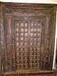 18c Antique Doors Frame India Rustic Hand Carved Peacocks Teak