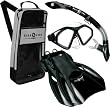 US Divers Snorkeling Scuba Dive Mask Fins Dry Snorkel Gear Set