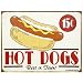 Schonberg Tin Metal Sign : Hot Dogs Best in Town by B. J. Schonberg, 16x13