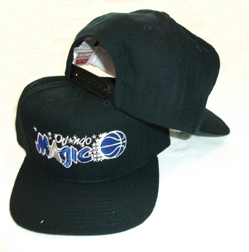 Orlando Magic Black Snapback Adjustable Plastic Snap Strap Back Hat / Cap