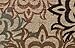 Contemporary Brown and Beige Modern Floral Flowers Area Rug (2' x 3')
