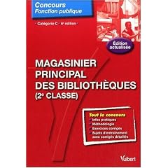 Magasinier principal des biblioth�ques (2e classe) : Cat�gorie C