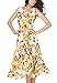 KIMILILY Women's Sleeveless Summer Lemon Printed Party Garden Swing Dresses ¡­