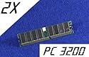 2x 1024MB (2048MB) DDR Arbeitsspeicher PC 3200 (400MHZ) )(2GB RAM) 
*184 polig * Computer RAM * Kit