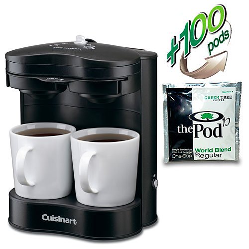 Cuisinart ® Commercial 2-cup Coffeemaker - Black (includes 100 World Blend Regular Pods)