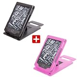 DURAGADGET Lot de DEUX housses /�tuis sur mesure avec port de maintien en cuir v�ritable pour Amazon Kindle 4 (� 79?) liseuse 6" sans fil, Wi-Fi int�gr� - 1 �tui noir + 1 �tui rose - Offre sp�ciale petit prix et garantie 2 anspar Duragadget