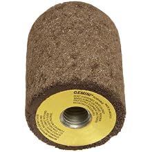 Norton Gemini Snagging Abrasive Plug, Type 18R, Round Tip, Aluminum Oxide, 5/8"-11 Arbor, 2" Diameter x 3" Thickness, Grit 24 (Pack of 10)