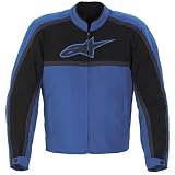 Alpinestars Titan Men's Waterproof Road Race Motorcycle Jacket - Color: Black/Blue, Size: Small