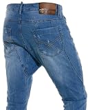 Sixth June - Jeans sarouel homme bleu délavé et usé tendance