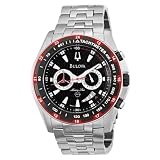 Bulova Men's 98B121 Marine Star Black Dial Bracelet Watch