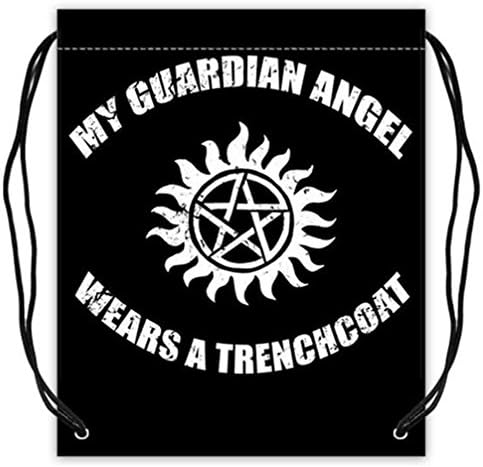 Basketball Drawstring Bags Drawstring Tote with Supernatural Anti Possession Print