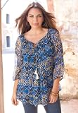 Jessica London Plus Size Boho Printed Blouse
