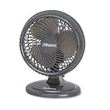 Lil' Blizzard 7" Two-Speed Oscillating Personal Table Fan, Plastic, Black