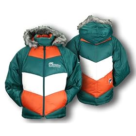 Miami Dolphins NFL Womens 4-in-1 Womens Winter Coat, Jacket, Aqua Green