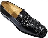 Belvedere Zebra Mens Genuine Hornback Crocodile Loafer Shoes
