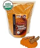 Flavor Of The Earth Organic Turmeric (Curcumin) Powder 1lb - Ultra Pure Freshly Ground and Immediately Packed in our Re-sealable Flavor Pouch