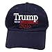 C104 Trump with American Flag Campaign Baseball Cap Navy