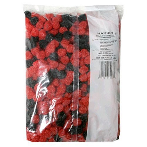 Haribo Gummi Candy, Raspberries, 5-Pound Bag by Raspberry Candy