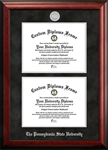 Penn State University Double Degree Diploma Frame (8.5 X 11)