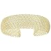 SkyeSterling Designer 18kt Gold over Sterling Silver Mesh 3/4in Wide Cuff Bracelet