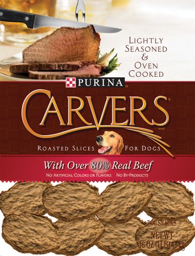 Carvers Roasted Slices for Dogs, Beef, 16-Ounce Bags (Pack of 2)