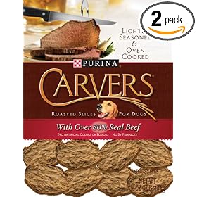 Carvers Roasted Slices for Dogs, Beef, 16-Ounce Bags (Pack of 2)