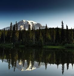 Exquisite Mount Rainier, From Reflection Lake - Inspiring 16x20 Photographic Print by Brendan Reals