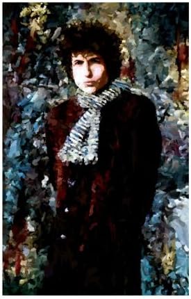 Bob Dylan Painting 11x17 Canvas Music Art Poster Print