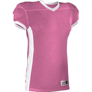 pink youth football jersey