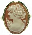 Cameo Ring Italian Master Carved 18k Gold Italian Size 9.5
