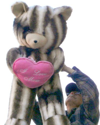 51Sx8LFHVrL GREAT MOTHERS DAY ... OR ANY DAY GIFT! GIANT 42 I LOVE MOM TEDDY BEAR WITH STRIPES   BIG, SOFT AND ADORABLE   HOLDS HEART THAT SAYS: I LOVE MOM * AMERICAN MADE IN THE USA AMERICA