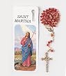 Bookmark Rosary - Saint Martha - Bookmark and Full 14" Rosary - Exclusively from the Studios of Cromo NB (Milano, Italy)