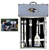 Bergamot Baltimore Ravens 8 Piece Barbeque Tool Set w/Case