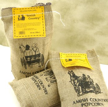 Amish Country Yellow Popcorn in Burlap Sack - 2lb. by Wabash Valley Farms