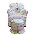 Floral Whimsy Kid's Chair and Ottoman Set