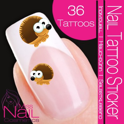 Nail Tattoo Sticker Comic / Cartoon - Igel Preisvergleich