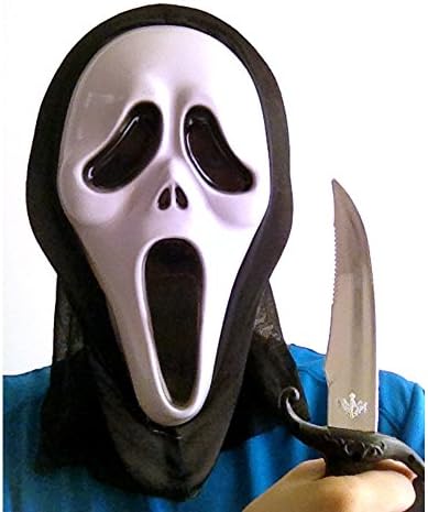 Hotshopping Plastic Halloween Drama Party Kids Face Masks + Dagger