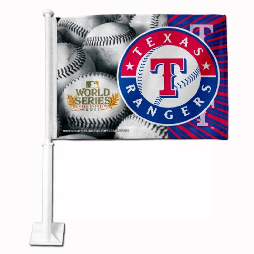 MLB Texas Rangers 2011 American League Champions Car Flag