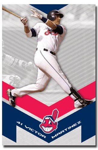 Cleveland Indians - Victor Martinez Art Poster PRINT Unknown 22x34