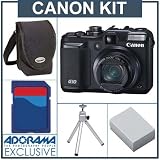 cheap Canon PowerShot G10 Compact Digital Camera with Kit with 4GB SD Memory Card, Spare NB-7L Type Lithium-ion Battery, Camera Case, Table Top Tripod,