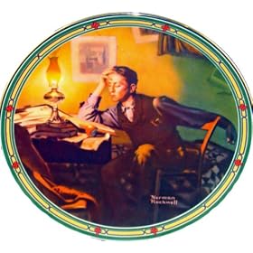 Knowles Norman Rockwell's American Dream Plate A Young Man's Dream
