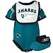 Reebok San Jose Sharks Infant Teal Newborn Mesh Creeper, Bib & Booties Set